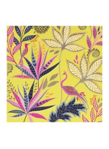 SAM148 Gift Card - Yellow Floral Birds
